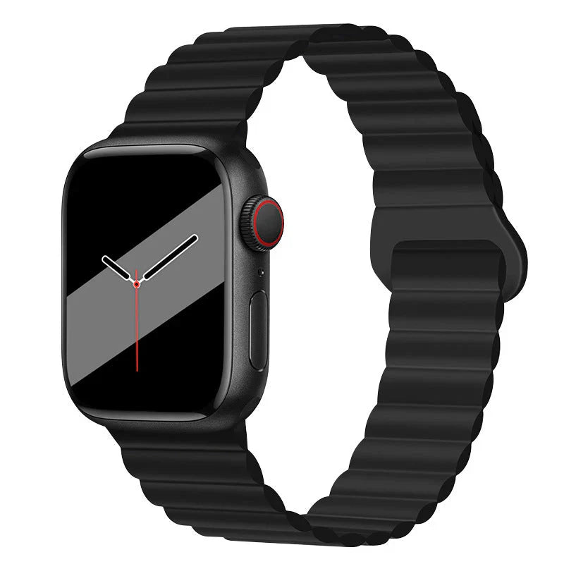 Straplix Magnetic Silicone Strap for Apple Watch – Soft Sport Band Compatible with 40mm 41mm 42mm 44mm 45mm 46mm 49mm