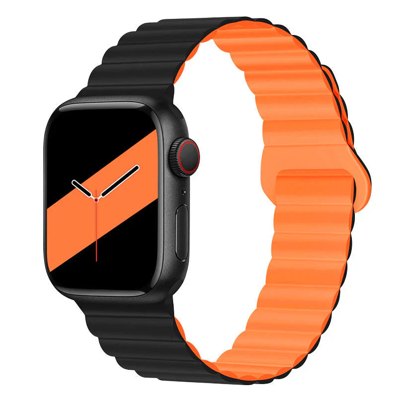 Straplix Magnetic Silicone Strap for Apple Watch – Soft Sport Band Compatible with 40mm 41mm 42mm 44mm 45mm 46mm 49mm