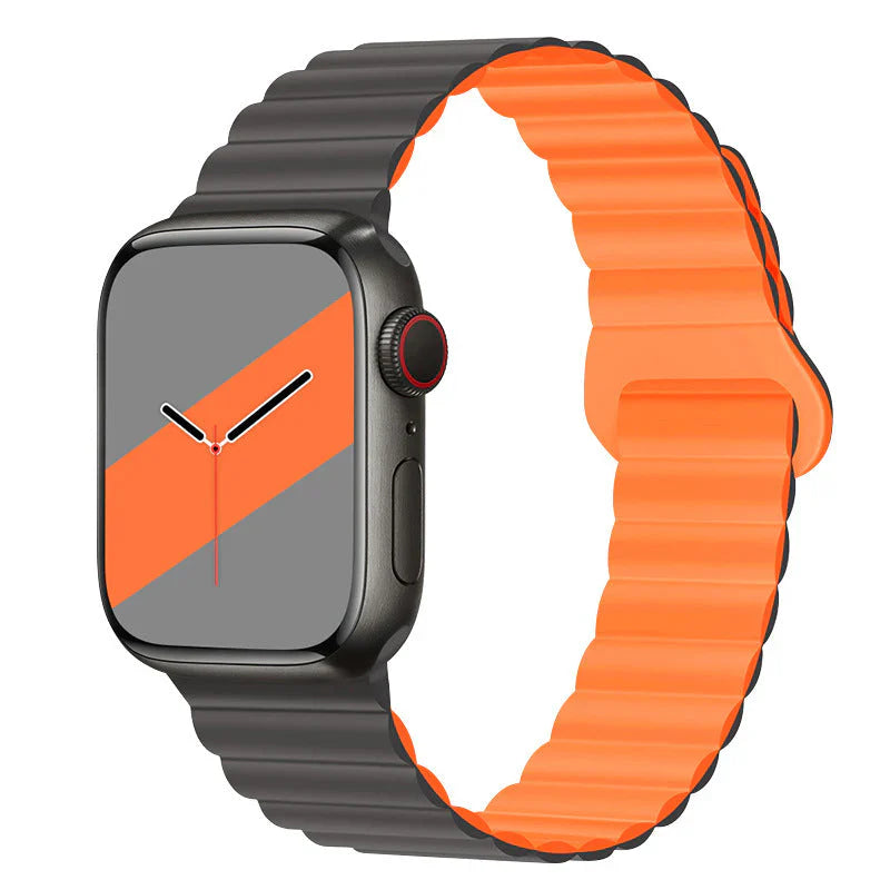 Straplix Magnetic Silicone Strap for Apple Watch – Soft Sport Band Compatible with 40mm 41mm 42mm 44mm 45mm 46mm 49mm