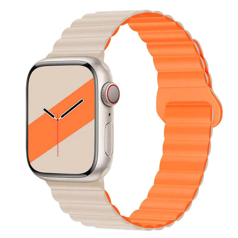 Straplix Magnetic Silicone Strap for Apple Watch – Soft Sport Band Compatible with 40mm 41mm 42mm 44mm 45mm 46mm 49mm