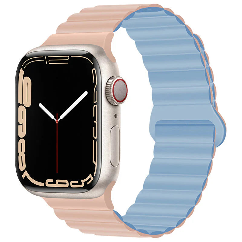 Straplix Magnetic Silicone Strap for Apple Watch – Soft Sport Band Compatible with 40mm 41mm 42mm 44mm 45mm 46mm 49mm
