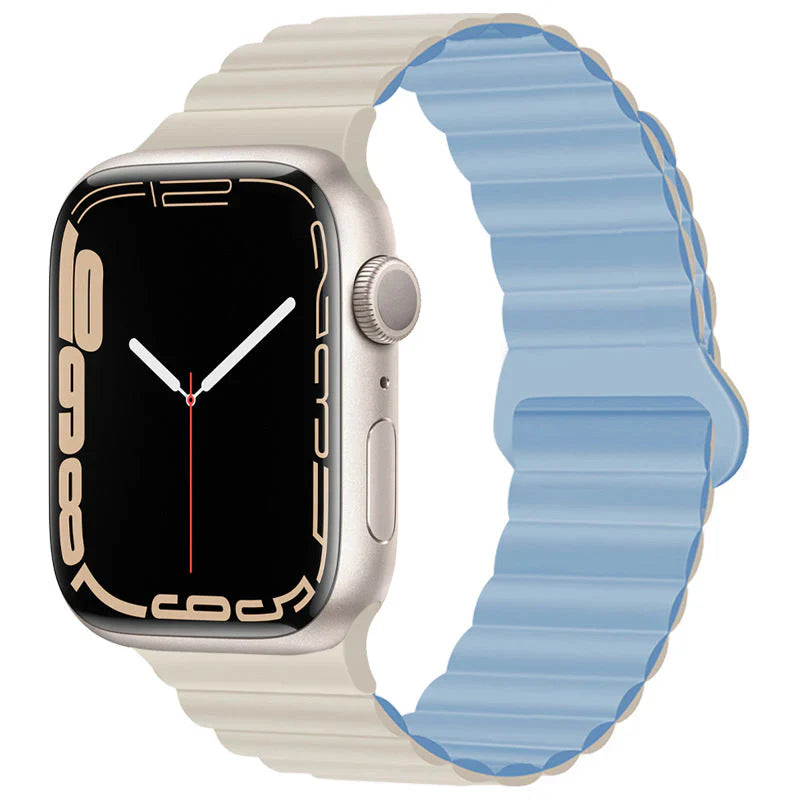 Straplix Magnetic Silicone Strap for Apple Watch – Soft Sport Band Compatible with 40mm 41mm 42mm 44mm 45mm 46mm 49mm