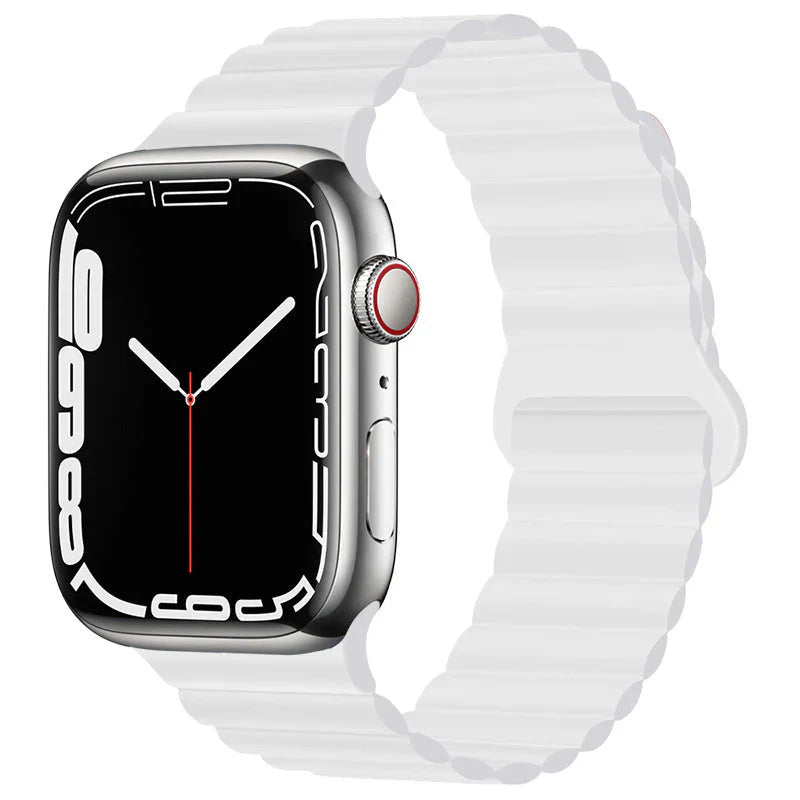 Straplix Magnetic Silicone Strap for Apple Watch – Soft Sport Band Compatible with 40mm 41mm 42mm 44mm 45mm 46mm 49mm