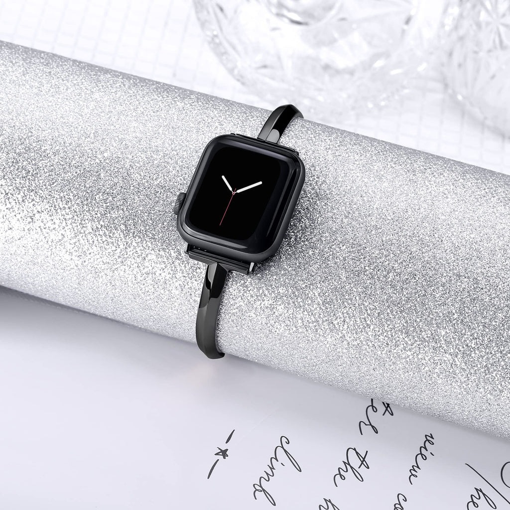 Straplix Slim Stainless Steel Bangle Band for Apple Watch – Minimalist Jewelry-Style Strap for Women, Compatible with 38mm 40mm 41mm 42mm 44mm 45mm 46mm 49mm