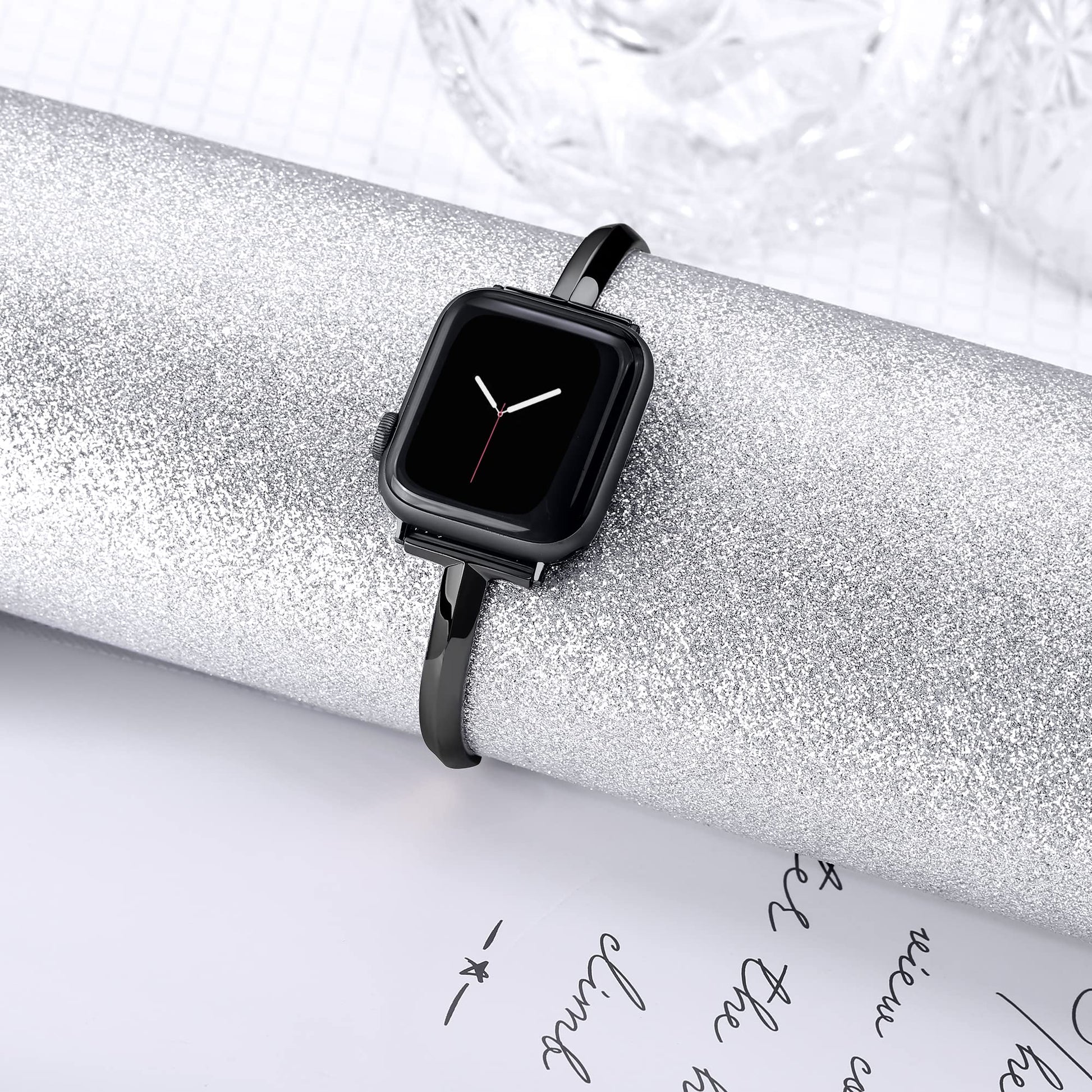 Straplix Slim Stainless Steel Bangle Band for Apple Watch – Minimalist Jewelry-Style Strap for Women, Compatible with 38mm 40mm 41mm 42mm 44mm 45mm 46mm 49mm