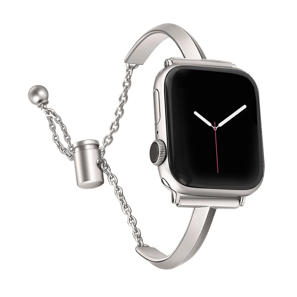 Straplix Slim Stainless Steel Bangle Band for Apple Watch – Minimalist Jewelry-Style Strap for Women, Compatible with 38mm 40mm 41mm 42mm 44mm 45mm 46mm 49mm