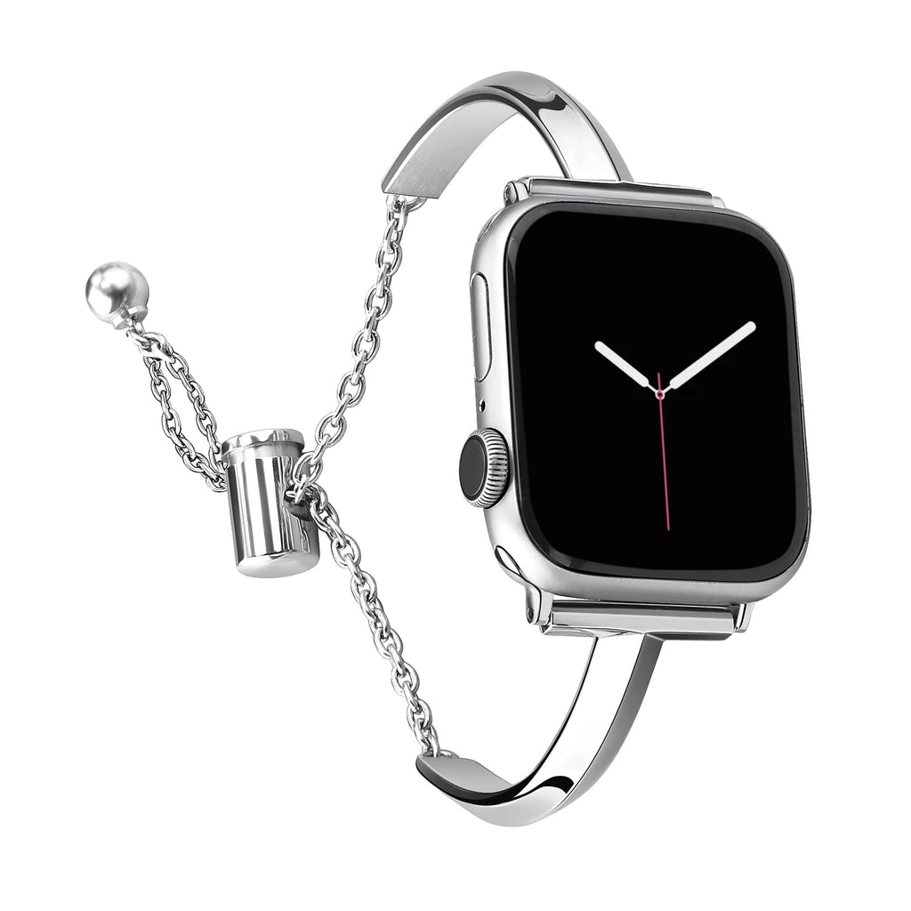 Straplix Slim Stainless Steel Bangle Band for Apple Watch – Minimalist Jewelry-Style Strap for Women, Compatible with 38mm 40mm 41mm 42mm 44mm 45mm 46mm 49mm