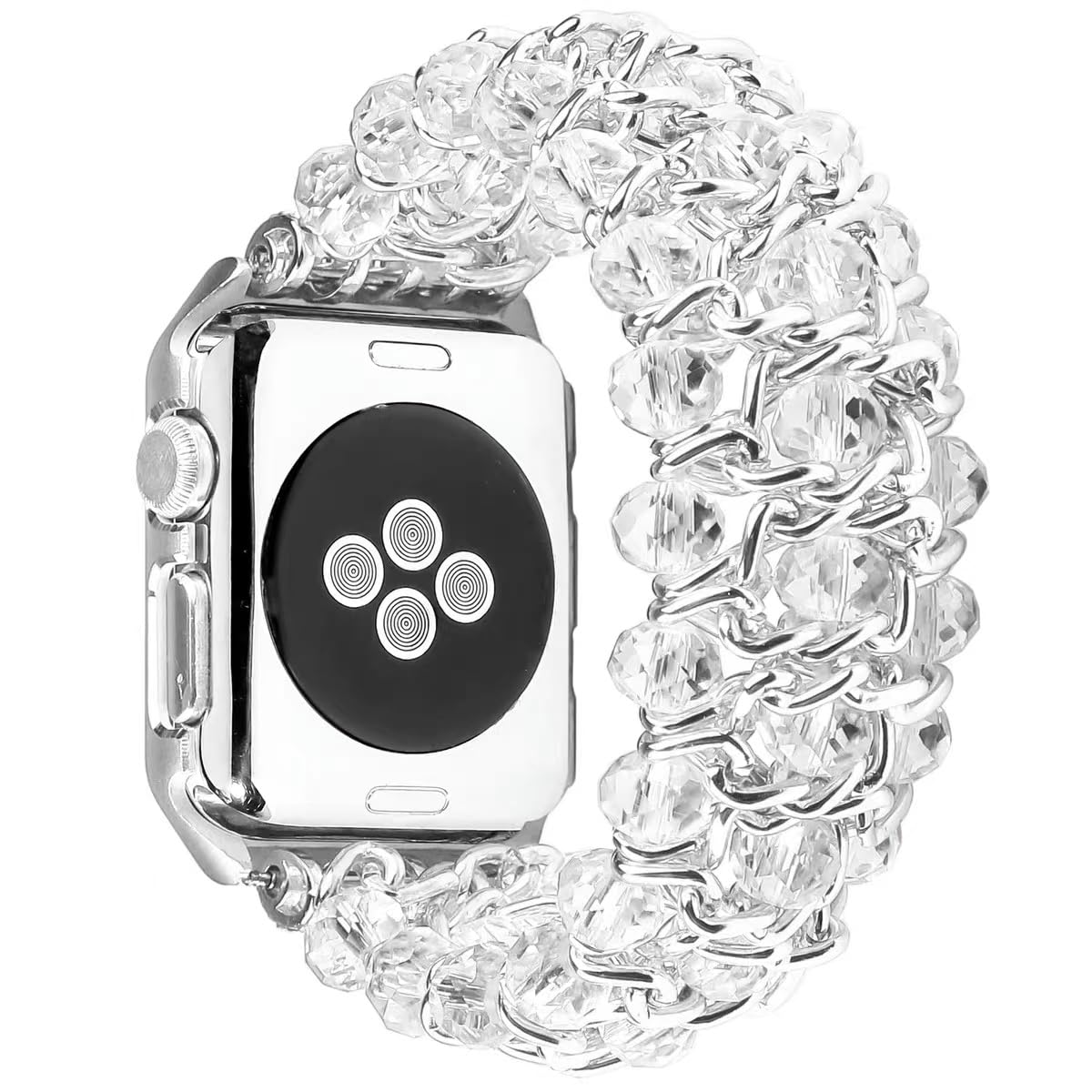 Straplix Sparkly Beaded Band for Apple Watch – Crystal Bracelet Strap for Women, Compatible with 38mm 40mm 41mm 42mm 44mm 45mm 46mm 49mm