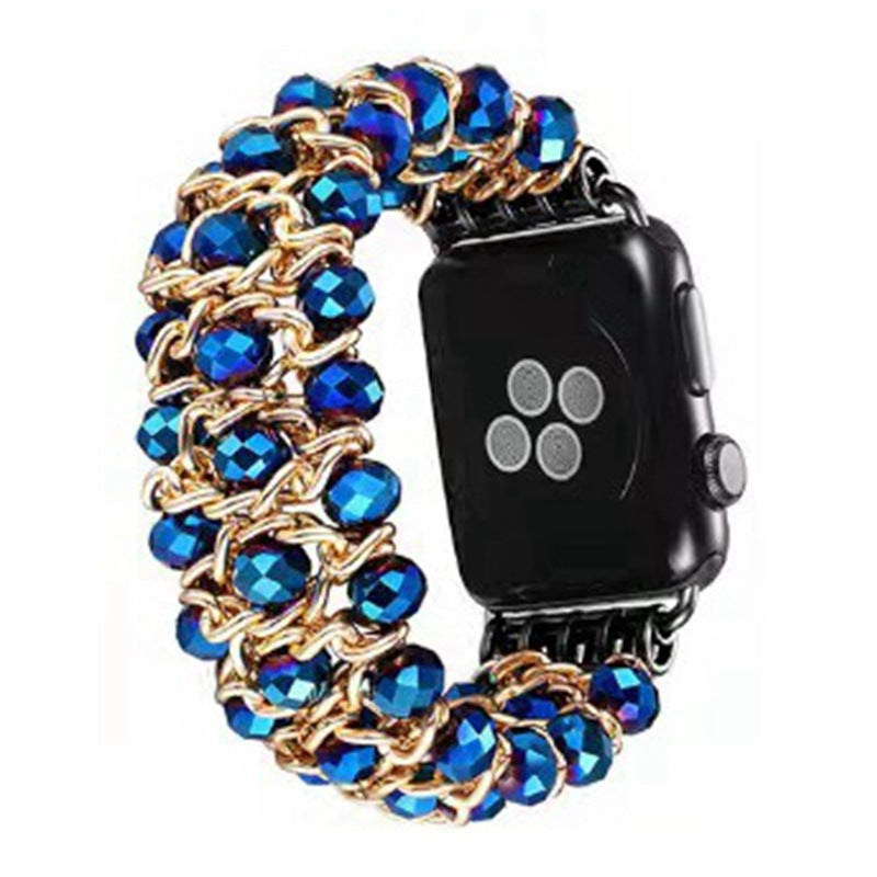 Straplix Sparkly Beaded Band for Apple Watch – Crystal Bracelet Strap for Women, Compatible with 38mm 40mm 41mm 42mm 44mm 45mm 46mm 49mm