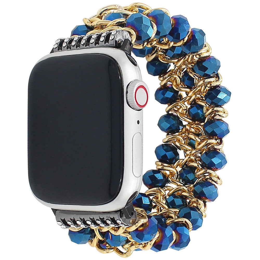 Straplix Sparkly Beaded Band for Apple Watch – Crystal Bracelet Strap for Women, Compatible with 38mm 40mm 41mm 42mm 44mm 45mm 46mm 49mm