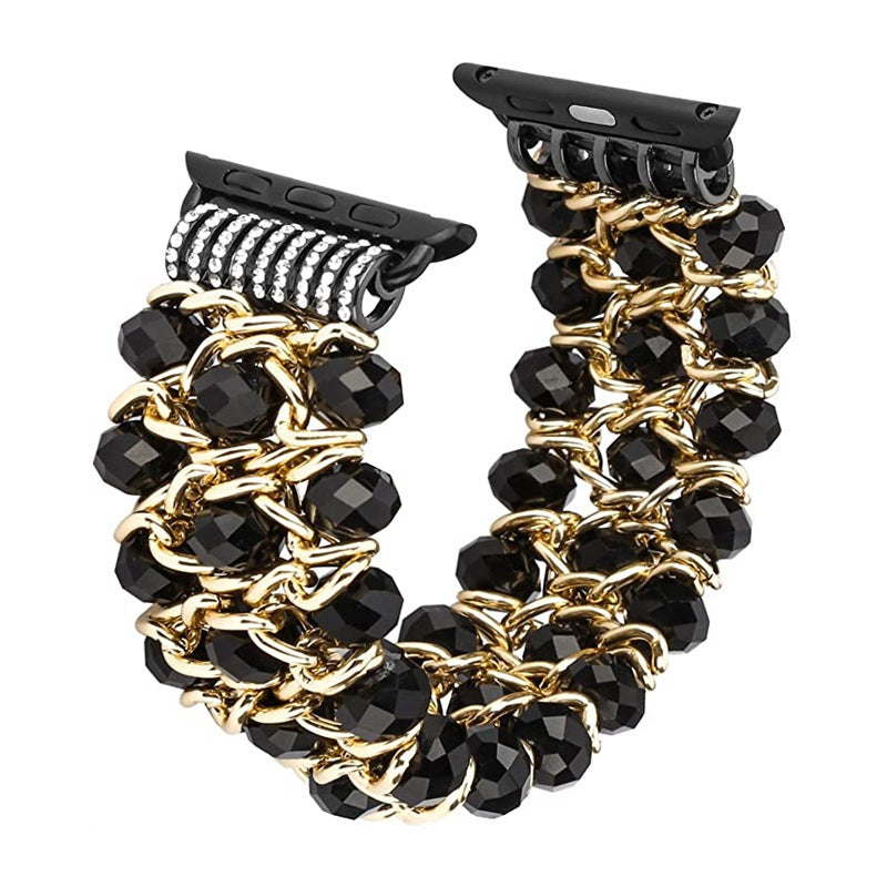 Straplix Sparkly Beaded Band for Apple Watch – Crystal Bracelet Strap for Women, Compatible with 38mm 40mm 41mm 42mm 44mm 45mm 46mm 49mm