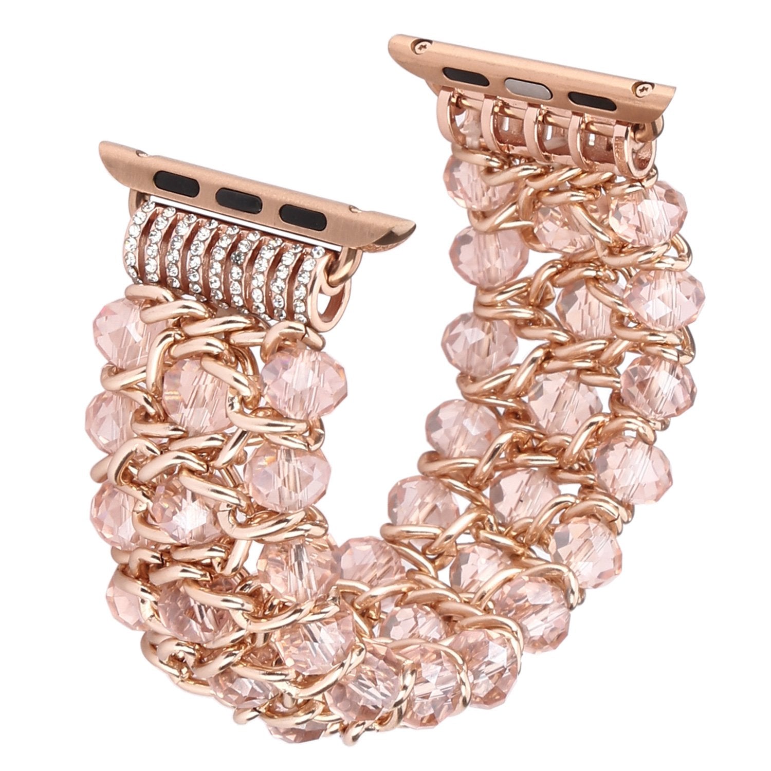 Straplix Sparkly Beaded Band for Apple Watch – Crystal Bracelet Strap for Women, Compatible with 38mm 40mm 41mm 42mm 44mm 45mm 46mm 49mm