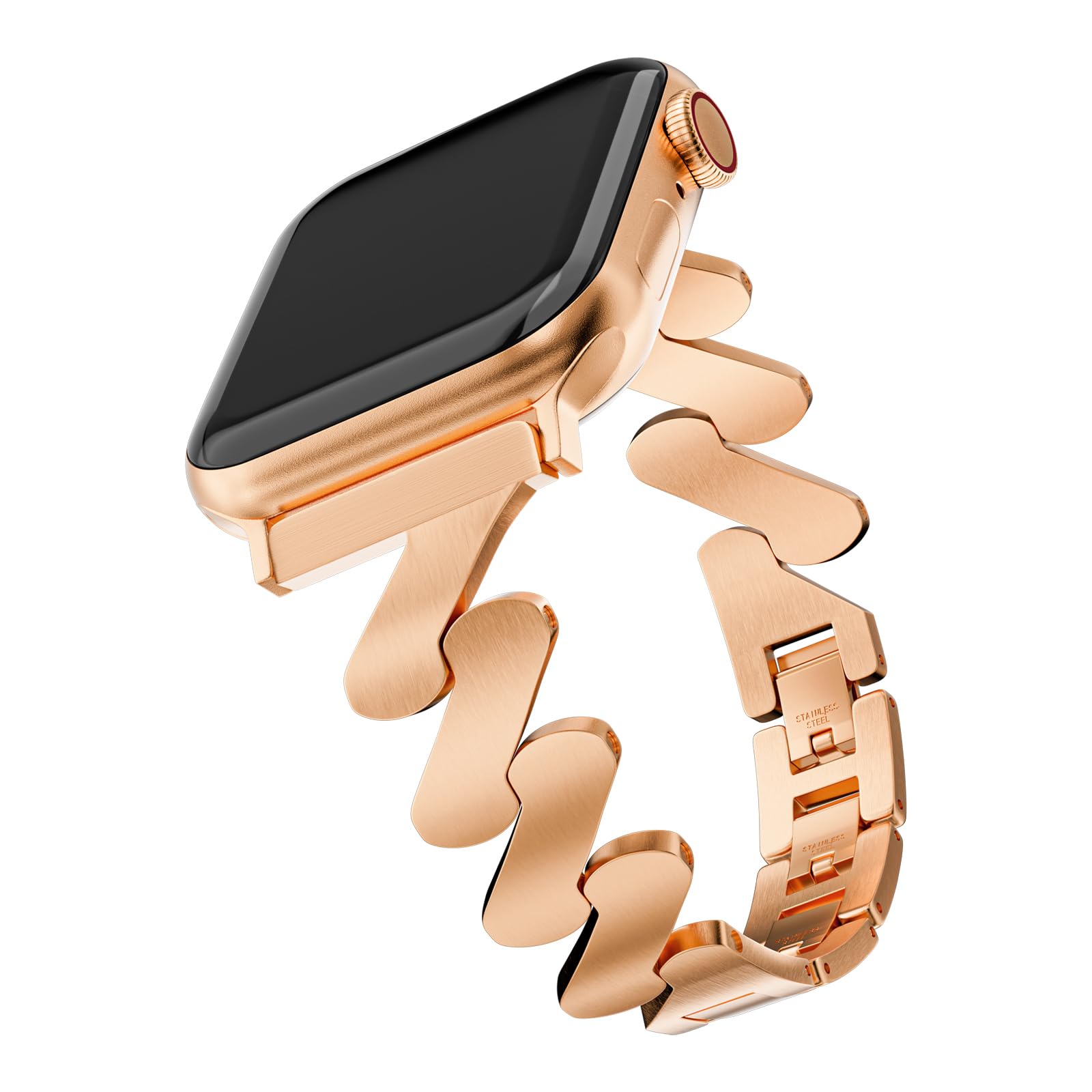 Straplix Starlight Quicksand Metal Band for Apple Watch – Glitter Bracelet Strap for Women, Compatible with 38mm 40mm 41mm 44mm 45mm 46mm 49mm