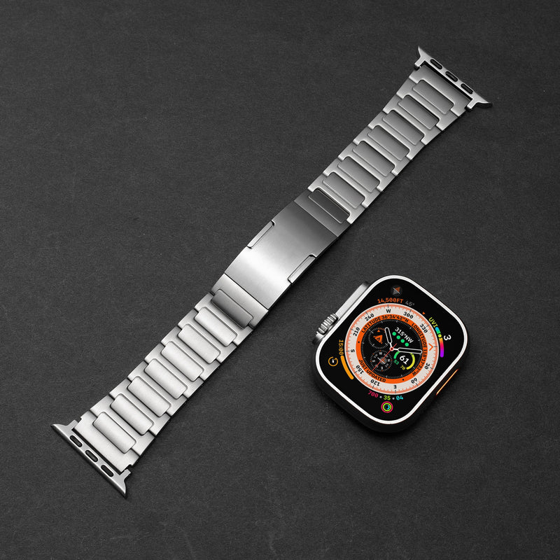 Straplix Titanium Edition Band for Apple Watch – Premium Metal Strap Compatible with  40mm 41mm 42mm 44mm 45mm 46mm 49mm
