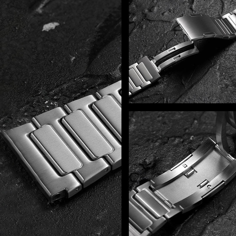 Straplix Titanium Edition Band for Apple Watch – Premium Metal Strap Compatible with  40mm 41mm 42mm 44mm 45mm 46mm 49mm