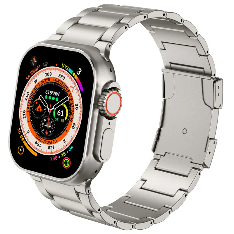 Straplix Titanium Band Pro for Apple Watch – Premium Metal Strap Compatible with 44mm 45mm 46mm 49mm