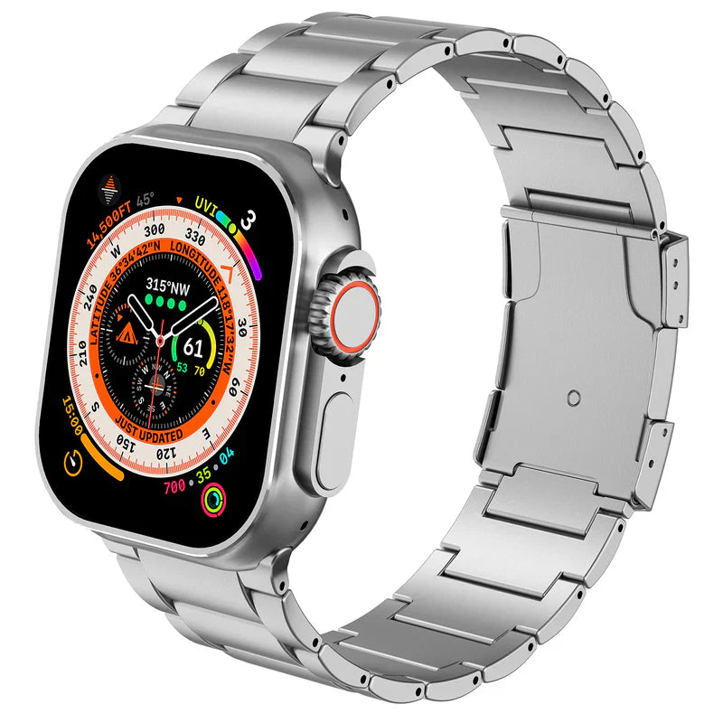Straplix Titanium Band Pro for Apple Watch – Premium Metal Strap Compatible with 44mm 45mm 46mm 49mm