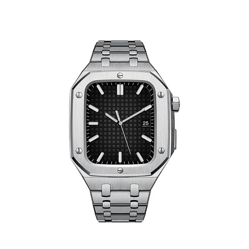 Straplix AP9006 316L Stainless Steel Band with Case for Apple Watch – Premium Retrofit Kit Compatible with 44mm 45mm