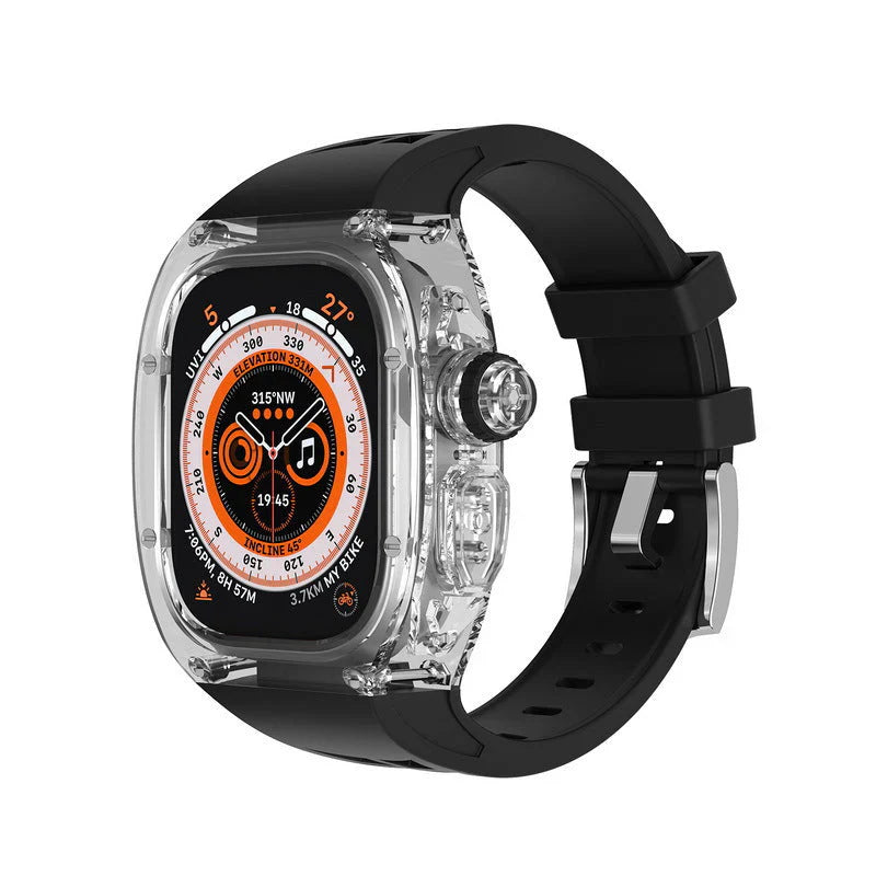 Straplix Crystal Pro Series Fluoroelastomer Band with Case for Apple Watch Ultra – Premium Retrofit Kit for 49mm