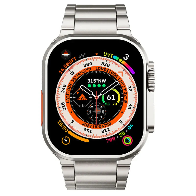 Straplix Titanium Band Pro for Apple Watch – Premium Metal Strap Compatible with 44mm 45mm 46mm 49mm
