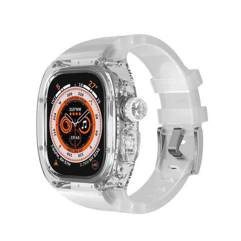 Straplix Crystal Pro Series Fluoroelastomer Band with Case for Apple Watch Ultra – Premium Retrofit Kit for 49mm