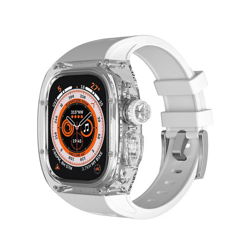 Straplix Crystal Pro Series Fluoroelastomer Band with Case for Apple Watch Ultra – Premium Retrofit Kit for 49mm