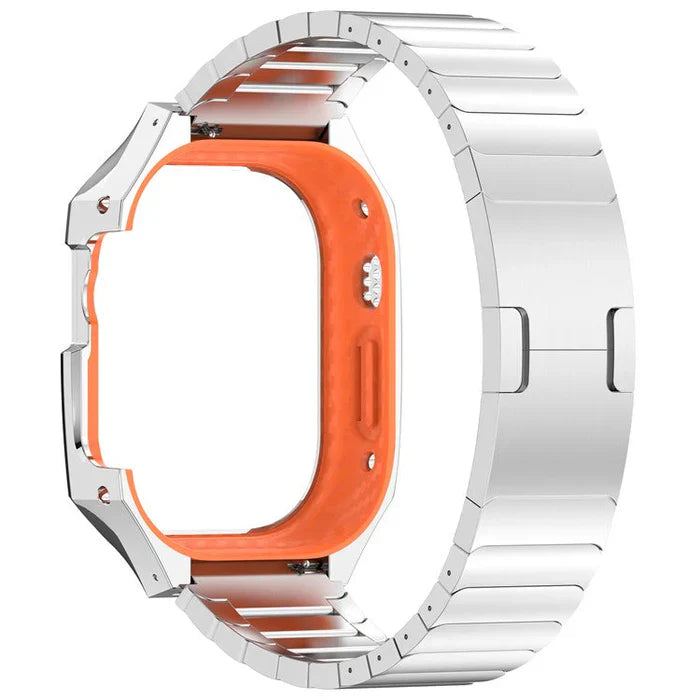 Straplix Stainless Steel Band with Case for Apple Watch Ultra – All-in-One Rugged Metal Strap & Protective Cover for 49mm